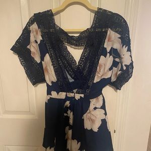 Seek The Label blue floral romper